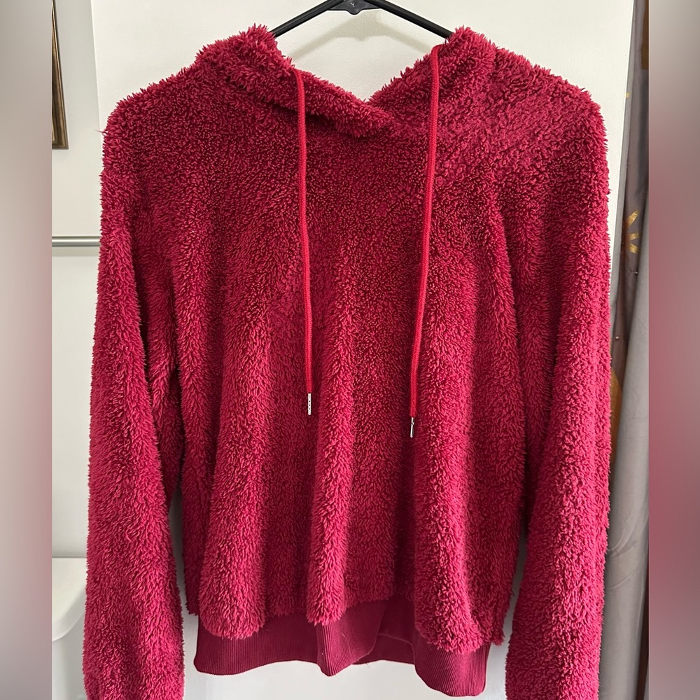 A red teddy bear hoodie